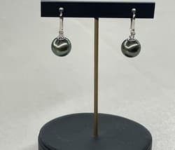 Tahitian pearl earrings