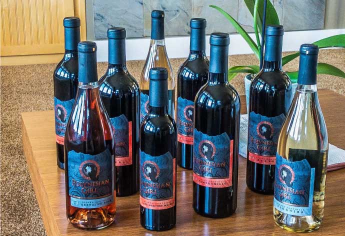 Polynesian Girl wine lineup