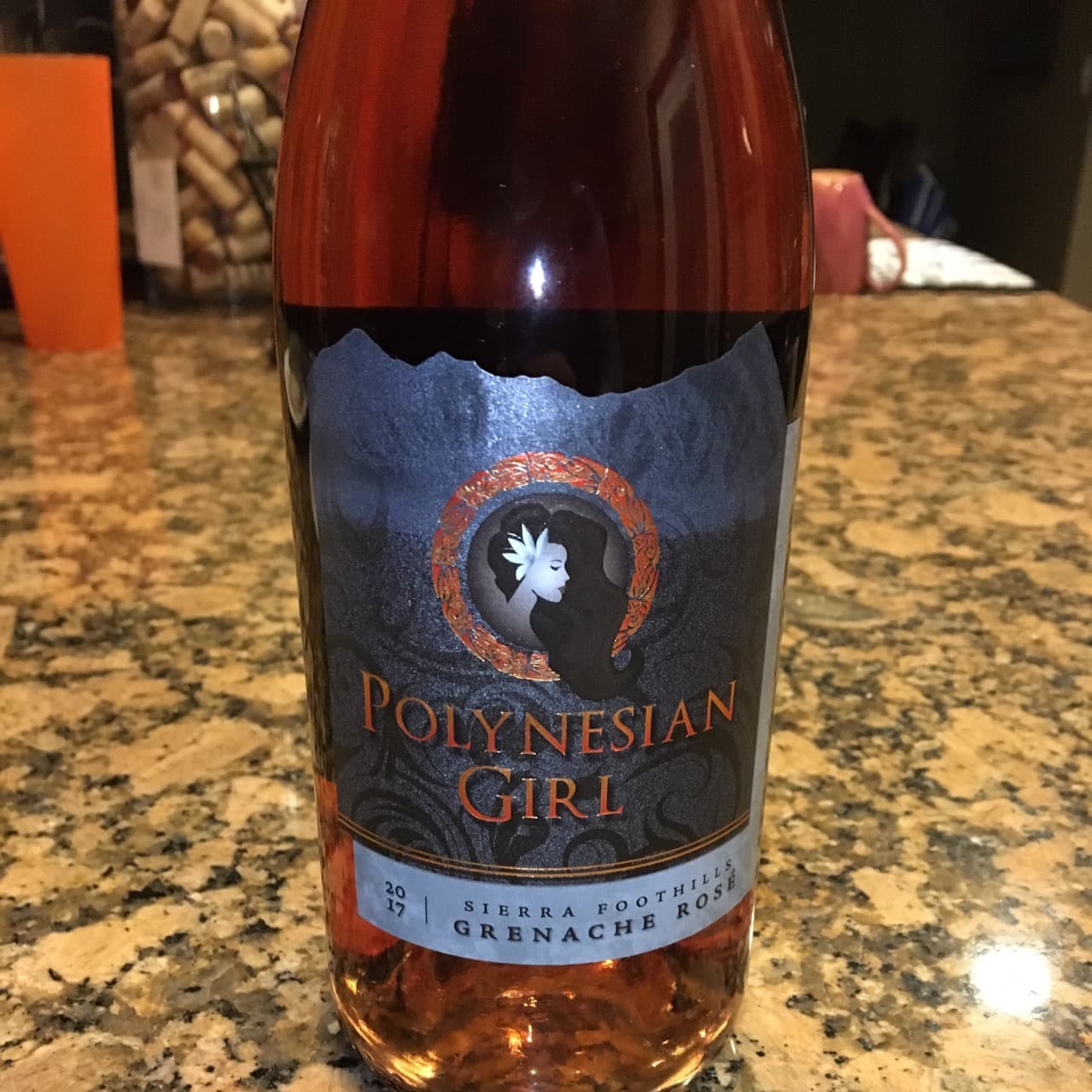 Polynesian Girl label — Grenache Rosé