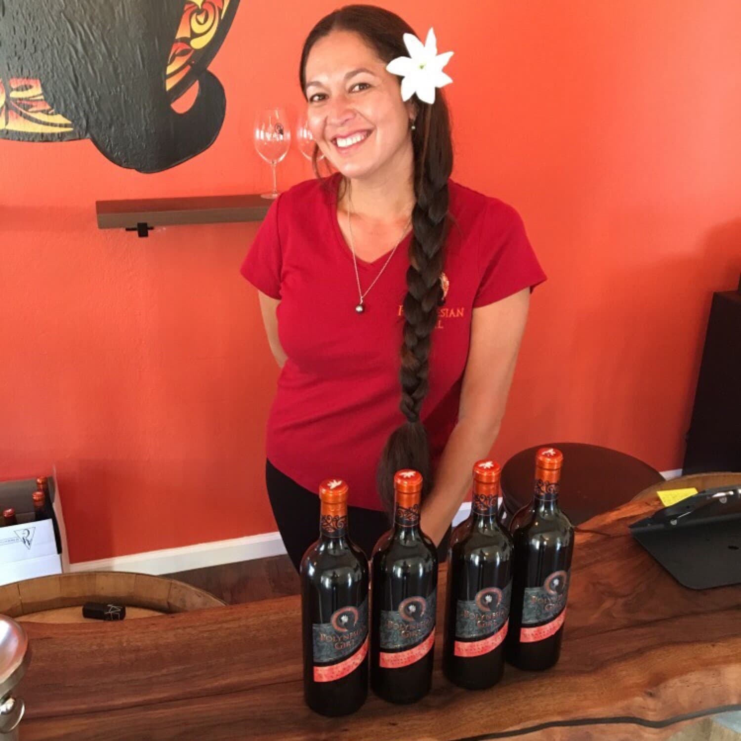 Tatiana Vander Velde in the tasting room