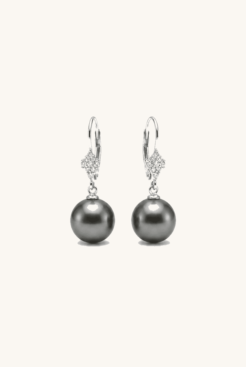 Tahitian Black Pearl Earrings