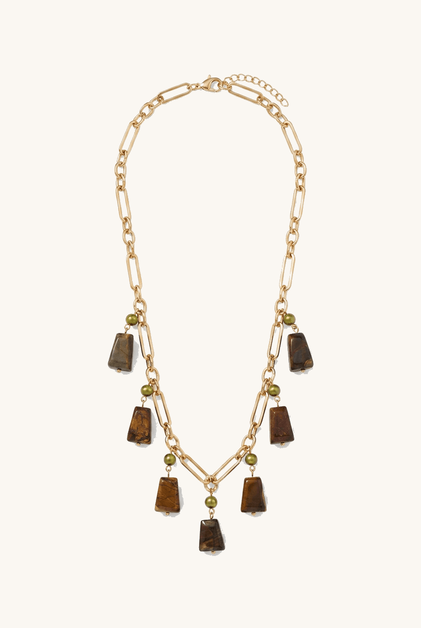 Tahitian Pearl & Stone Necklace
