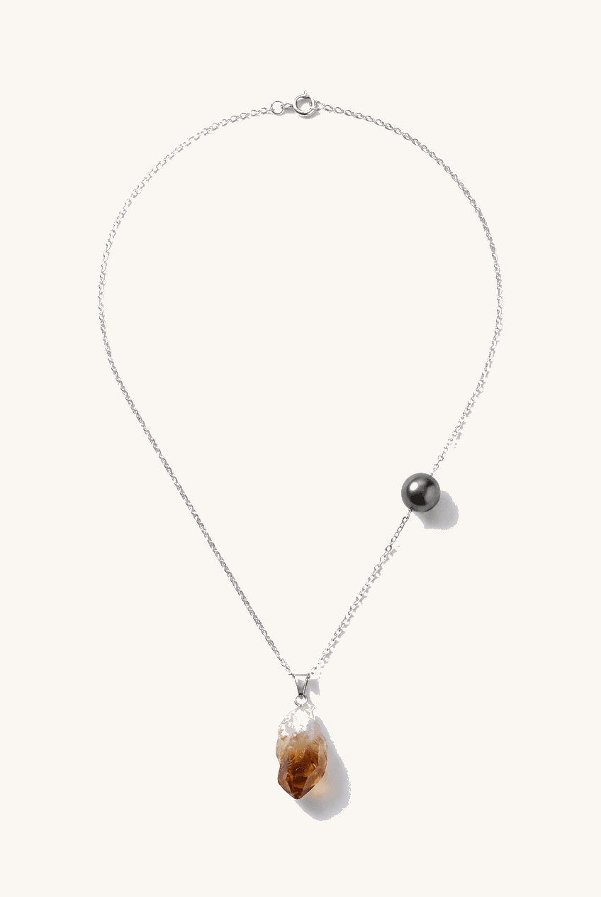 Tahitian Pearl & Crystal Necklace